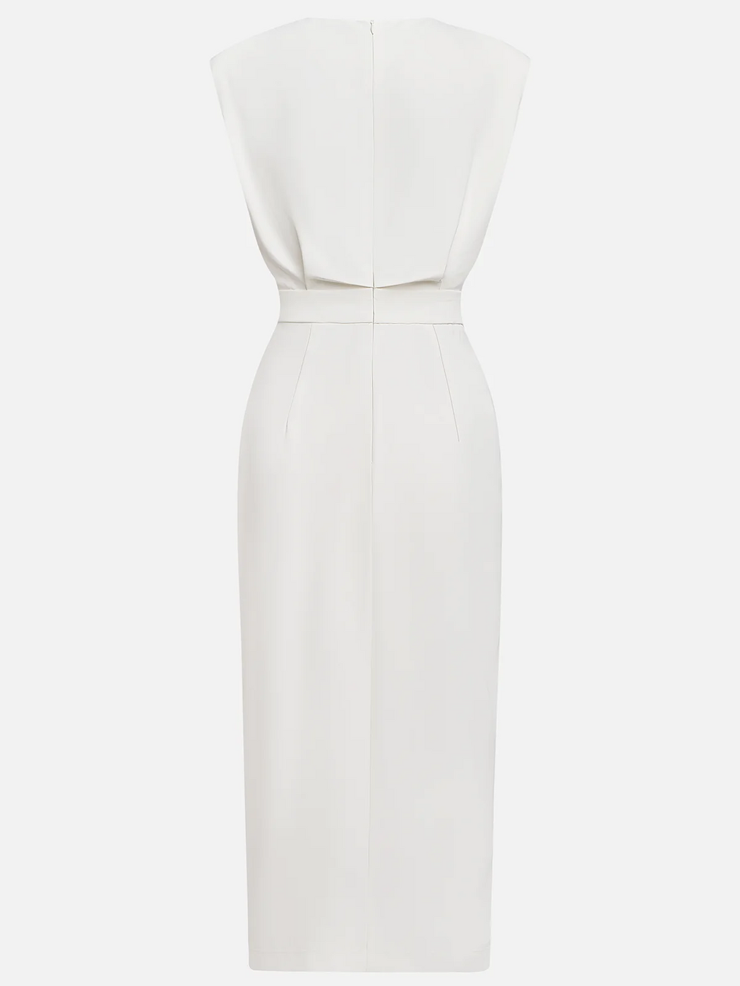 Emma | Damen Ärmelloses Midikleid mit Knopfdetail