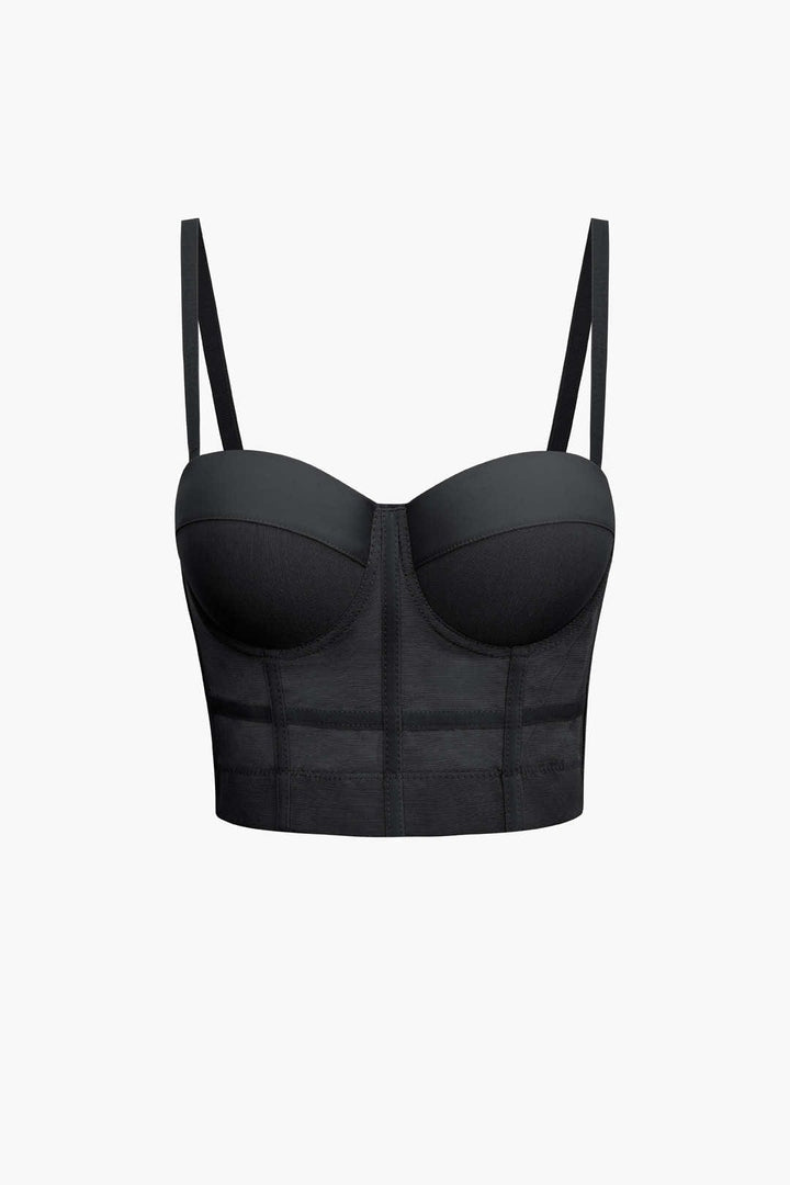 Ida | Figuuraccentuerende Bustier-top met Beugelcups en Transparante Mesh-Structuur
