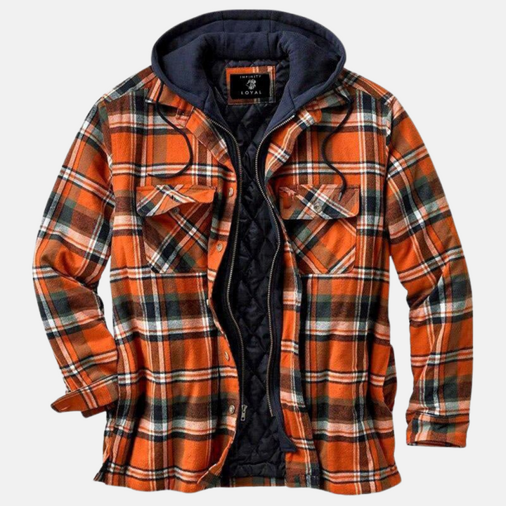 Jonah | Herren Gepolstertes Flanell-Hemdjacke