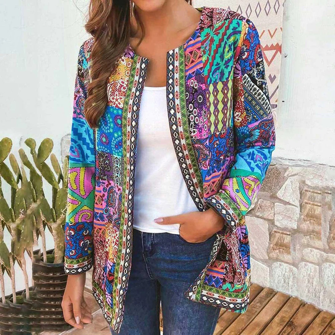 Grace™ Damen Boho Patchwork Jacke