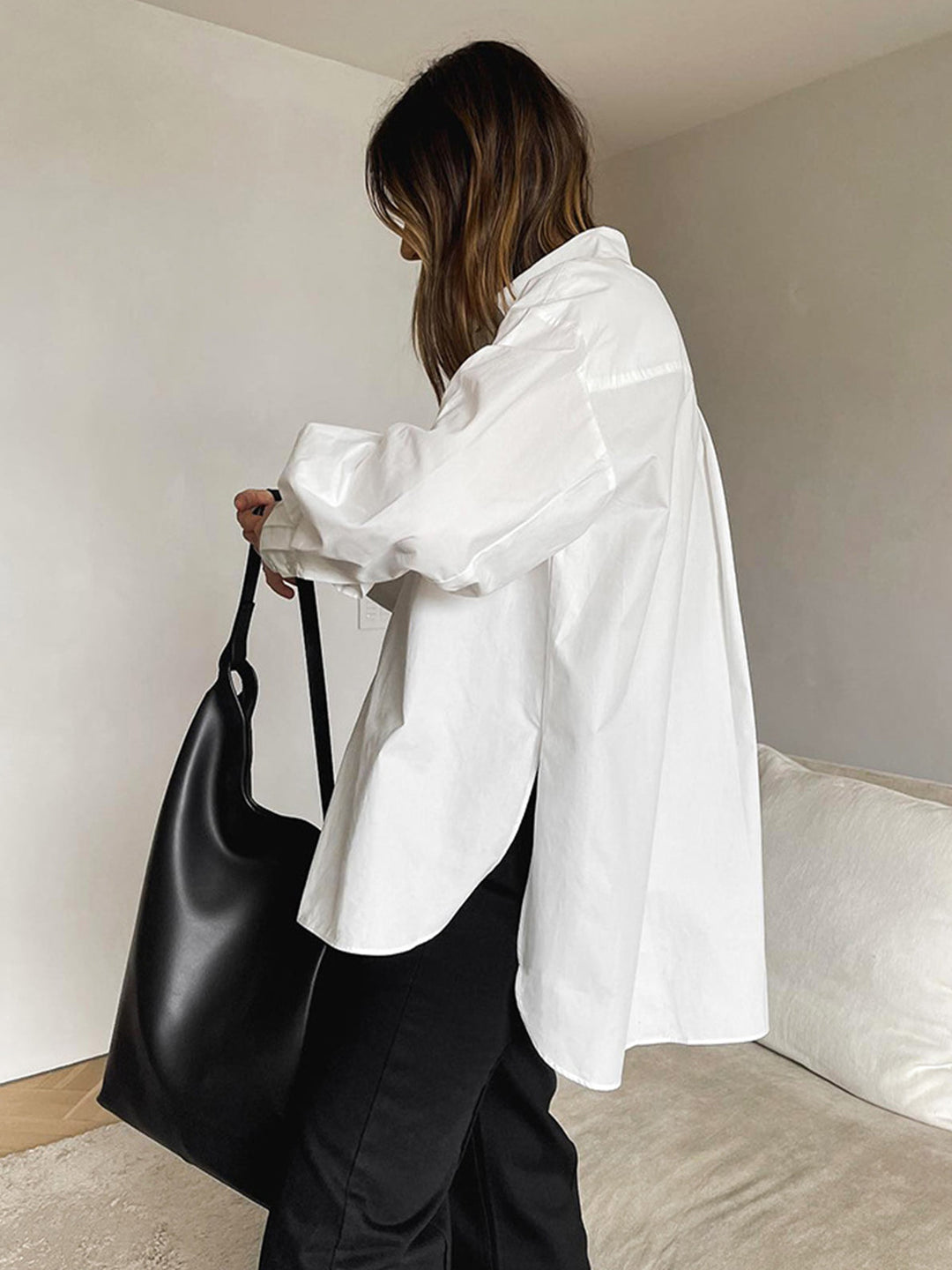 Klassische oversized Damenbluse – Zeitlos, vielseitig & minimalistisch
