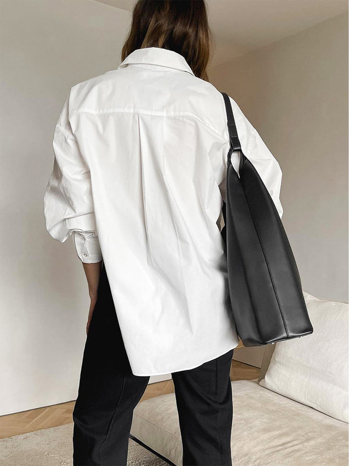 Klassische oversized Damenbluse – Zeitlos, vielseitig & minimalistisch