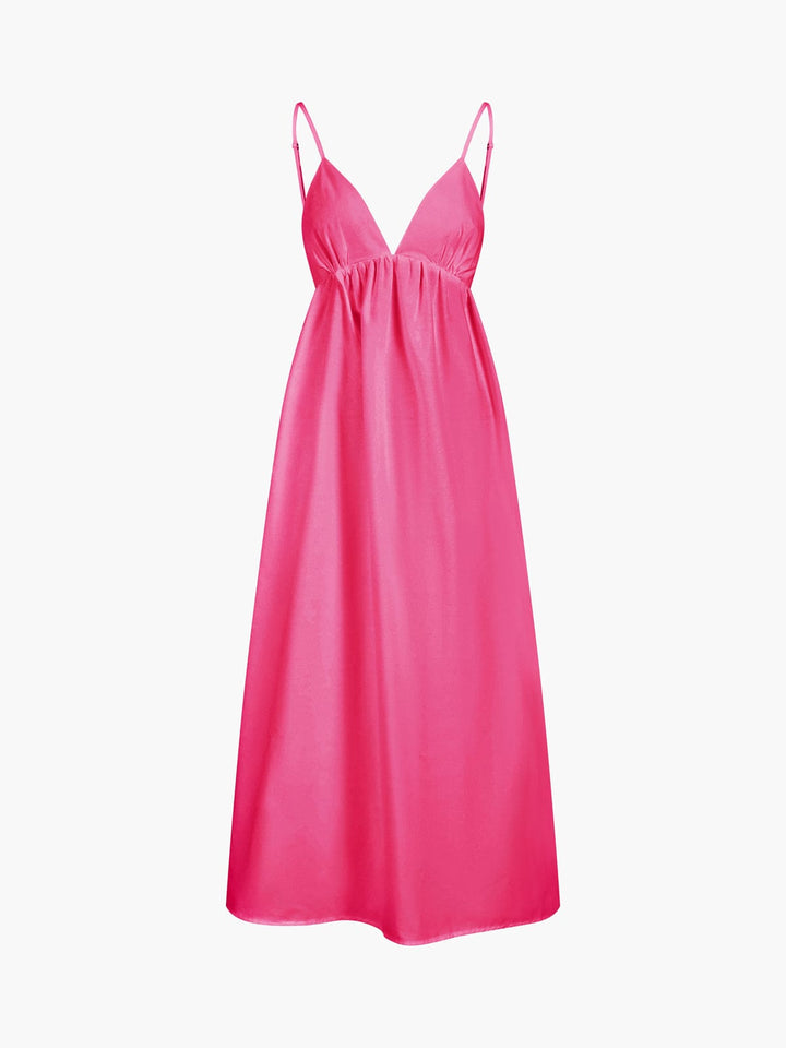 Elena | Rugloos Maxi-jurk met Cut-Out – Tijdloze Zomer-Elegantie