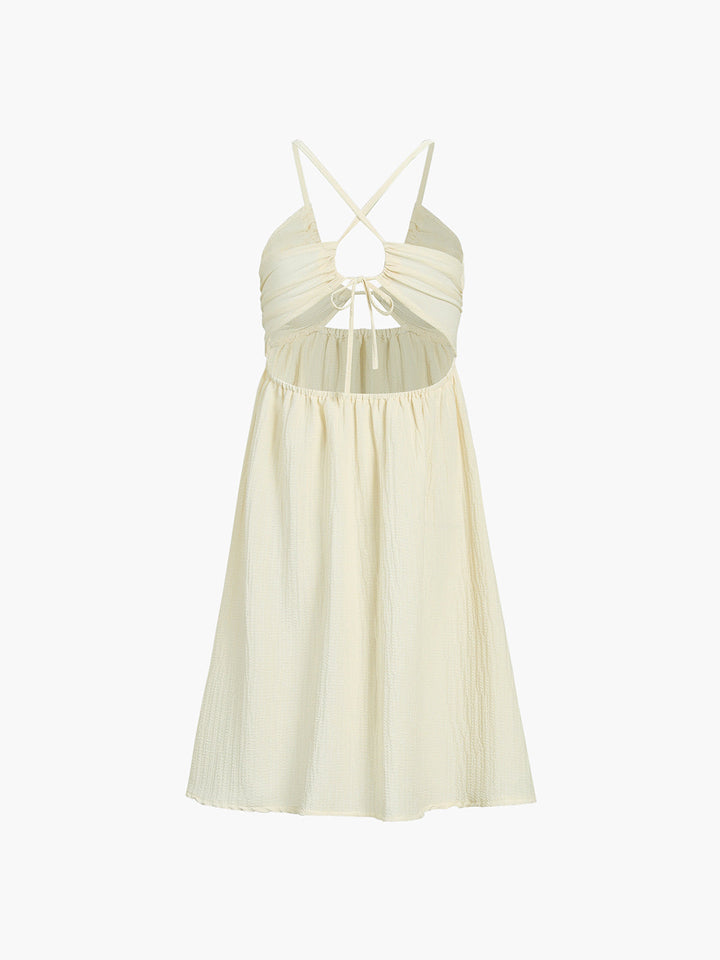 Hadley | Luchtige Midi-jurk met Cut-Out, Spaghettibandjes en Hoge Split