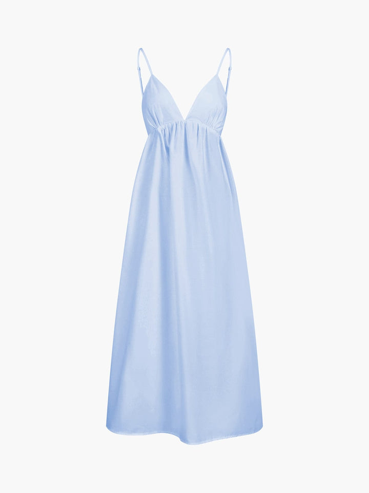 Elena | Rugloos Maxi-jurk met Cut-Out – Tijdloze Zomer Elegantie
