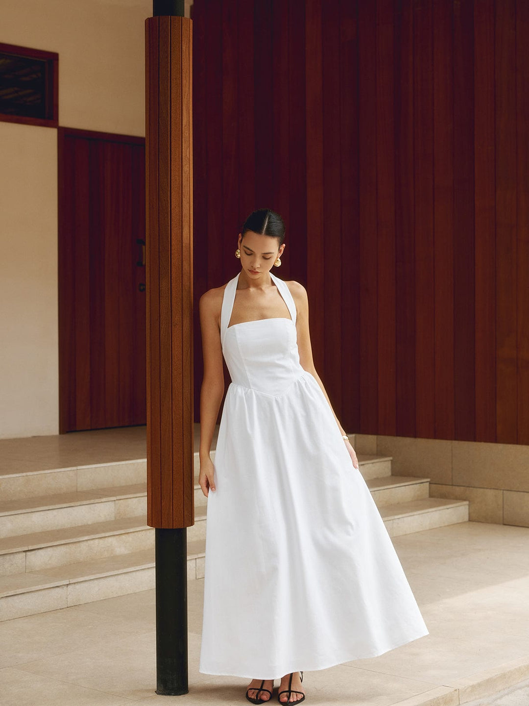 Charlotte | A-Linien Halter-Maxikleid – Sommerliche Raffinesse