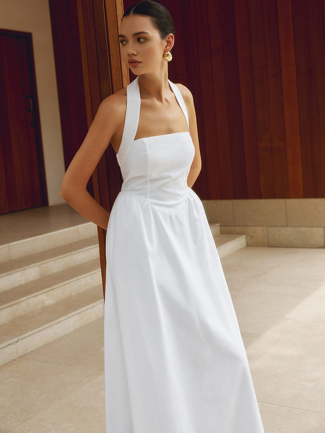 Charlotte | A-Linien Halter-Maxikleid – Sommerliche Raffinesse