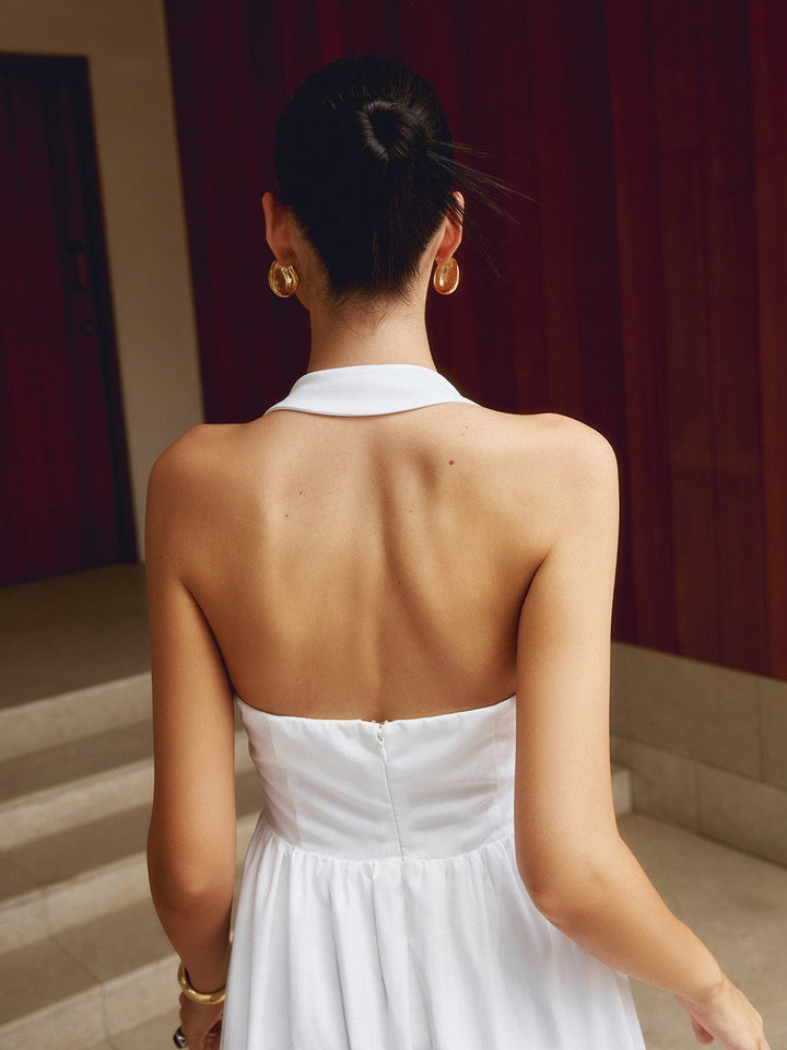 Charlotte | A-Linien Halter-Maxikleid – Sommerliche Raffinesse
