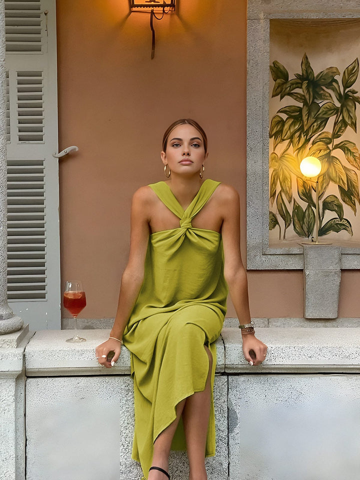Franziska | Elegante Haltermaxi-jurk voor stijlvolle optredens