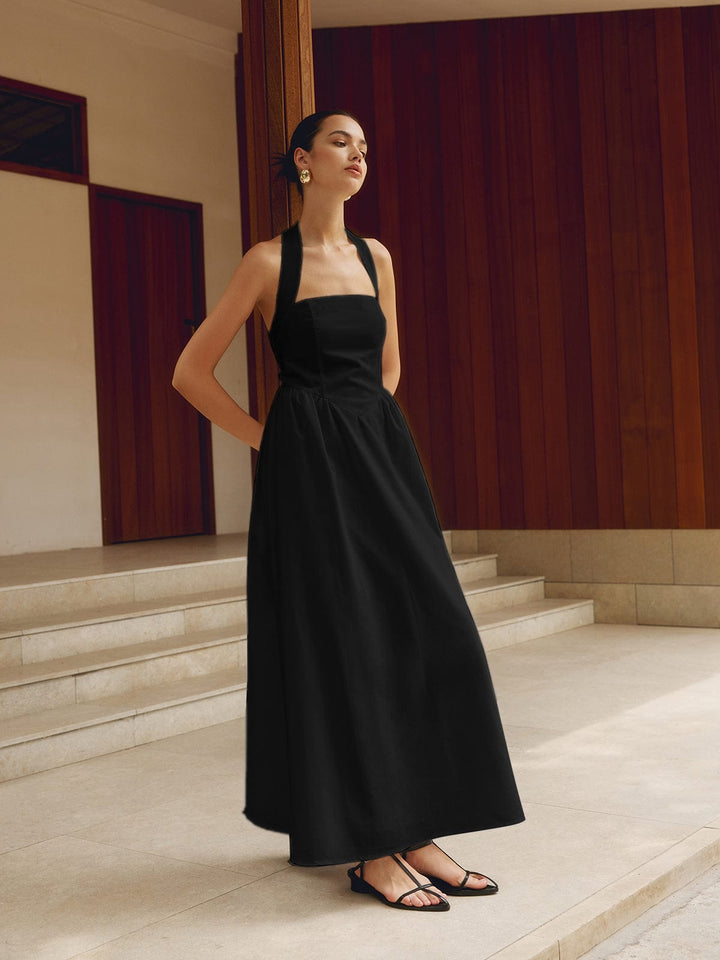 Charlotte | A-Linien Halter-Maxikleid – Sommerliche Raffinesse