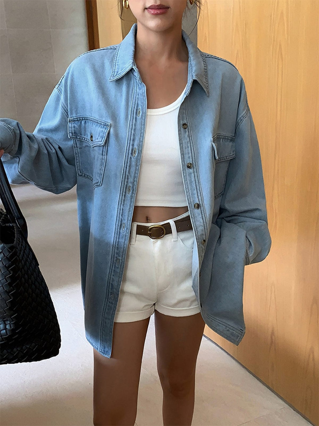 Emma | Oversized Jeansblouse – Comfort en Stijl