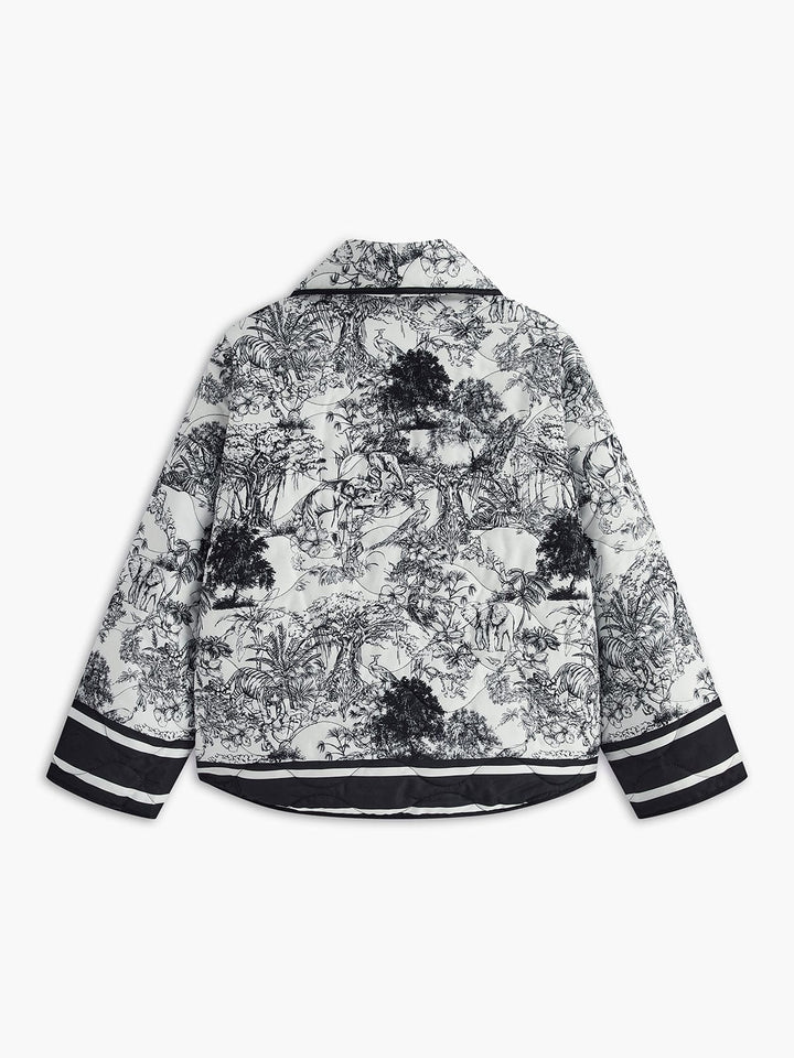 Lichte zomerjack met kunstzinnige print – Elegantie ontmoet comfort