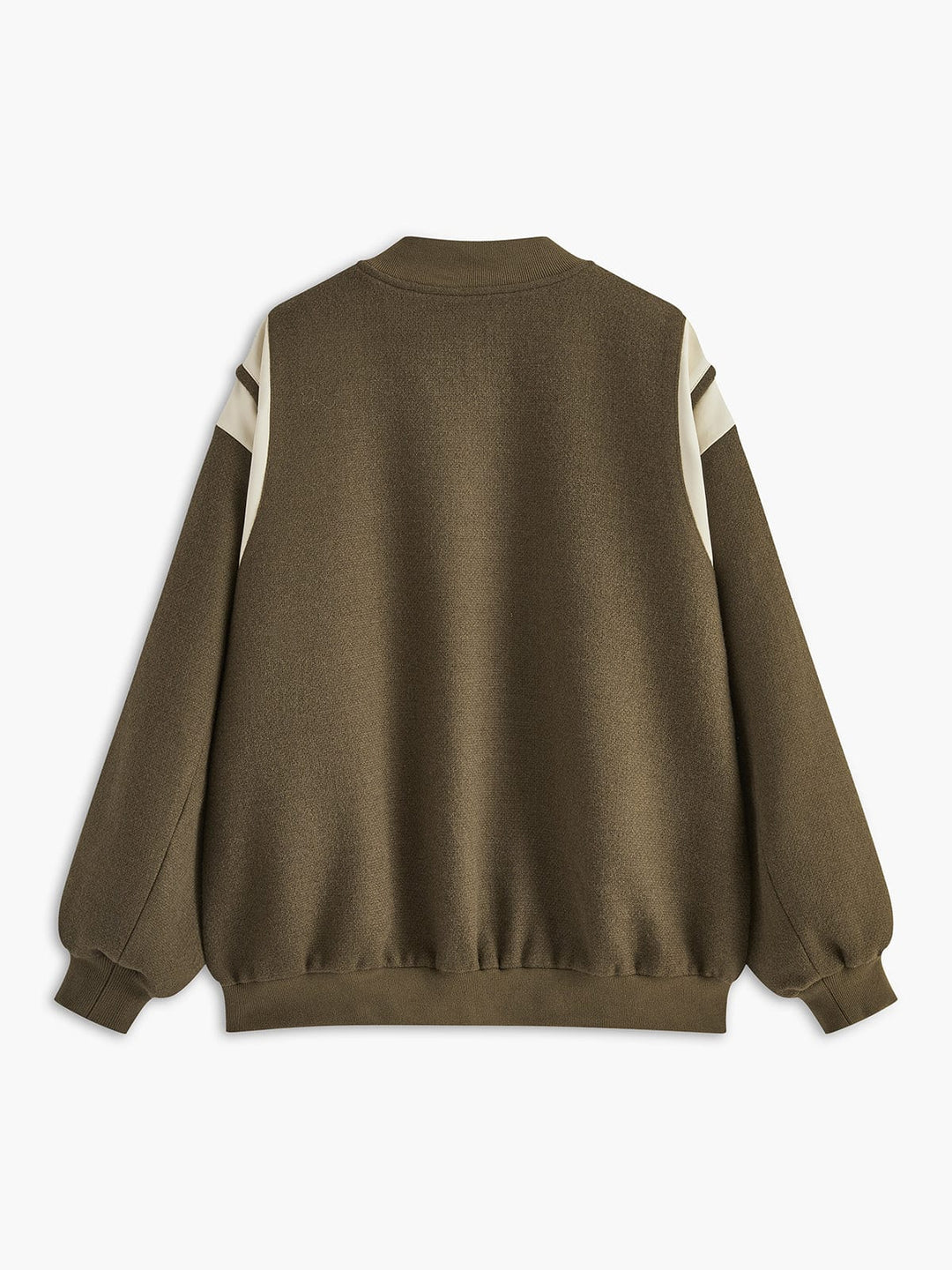 Molly | Lässige Varsity-Jacke im Retro-Stil mit gestreiften Ärmeldetails und Rippbündchen