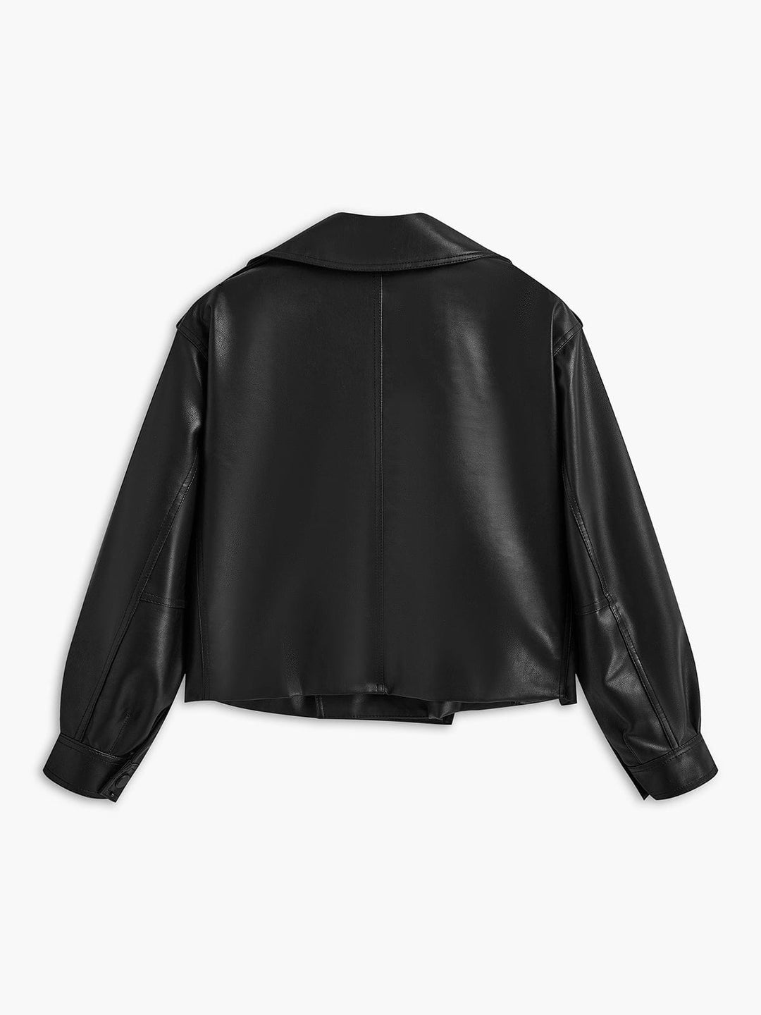 Sophia | Zwarte kunstleren bikerjack – Een statement-stuk voor elke look
