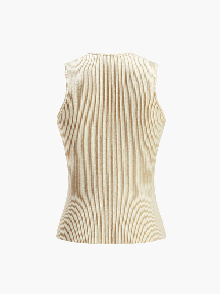 Marie | Mouwloos Bodycon Ribbreisel Tanktop