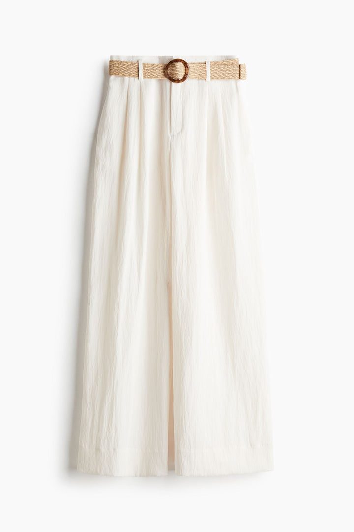 Linnen Broek met Ceintuur voor Dames