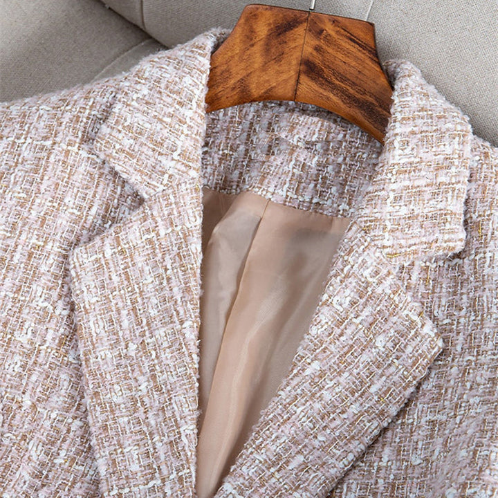 Scarlett™ Damen Taillierter Tweed Blazer