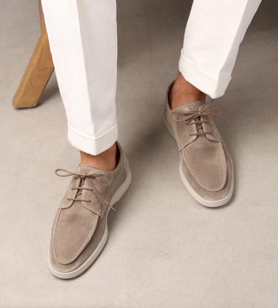 Nathaniel | Heren Casual Suède Veterschoenen