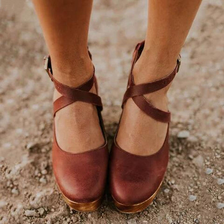 Jocelyn | Damen Riemchen Plateauabsatz Schuhe