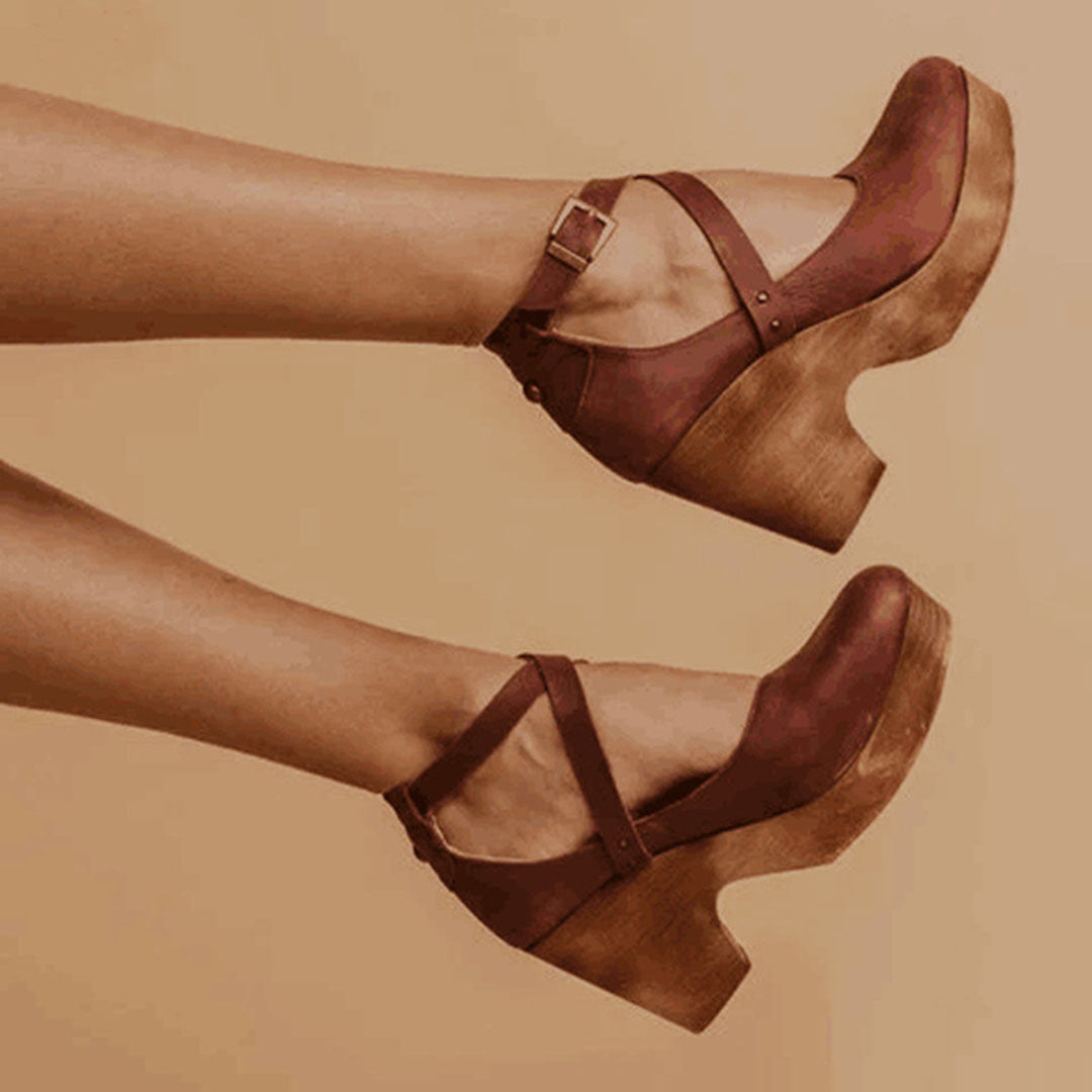 Jocelyn | Damen Riemchen Plateauabsatz Schuhe