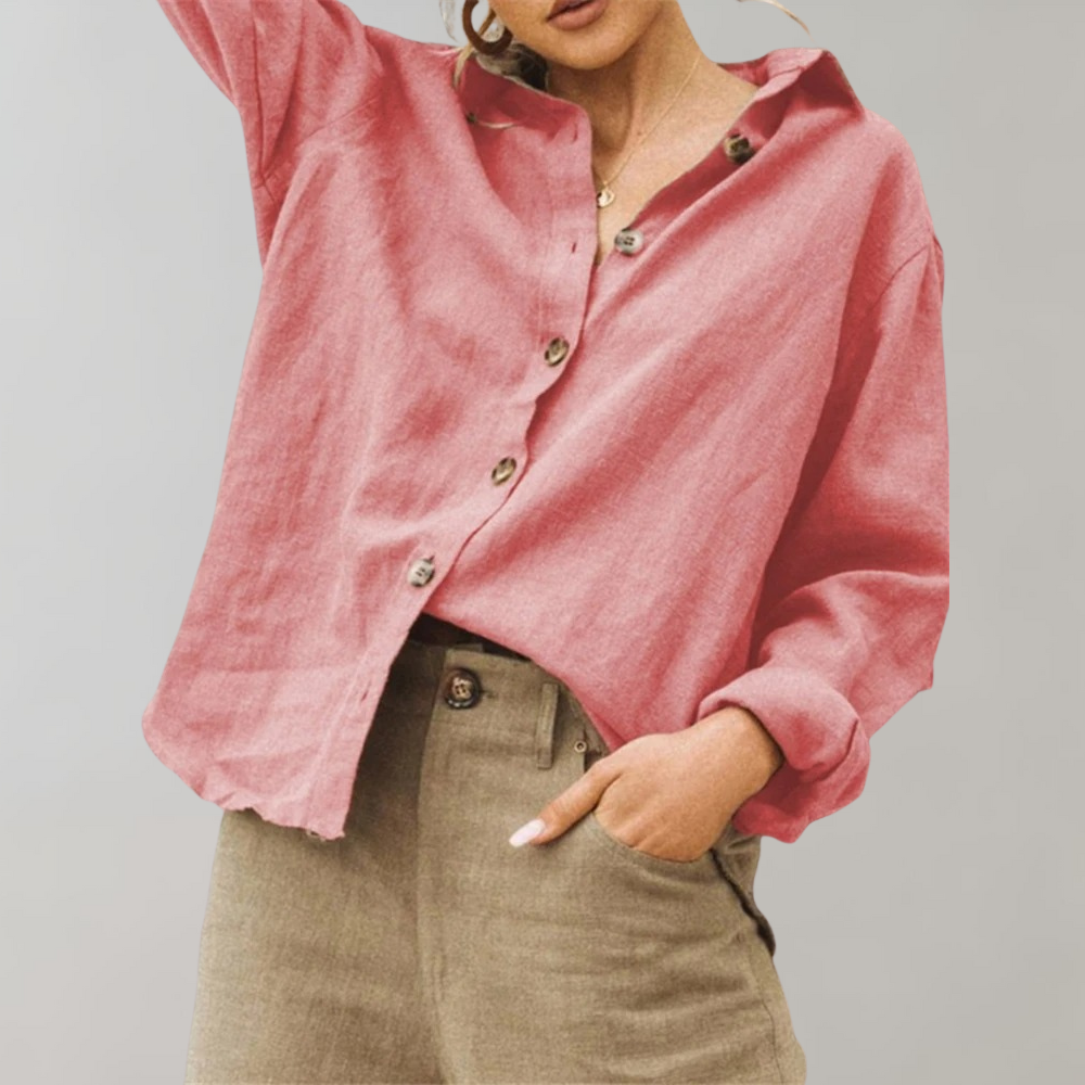 Annabelle™ Damen Leinenlook Bluse