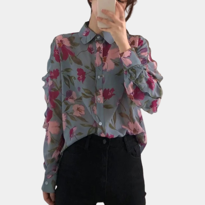 Eleanor™ Damen Chiffonbluse