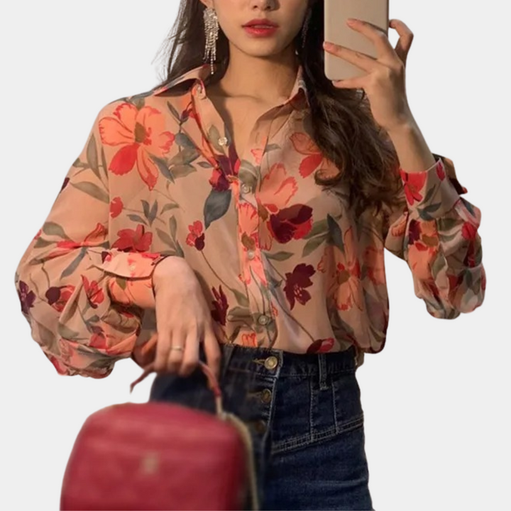 Eleanor™ Damen Chiffonbluse