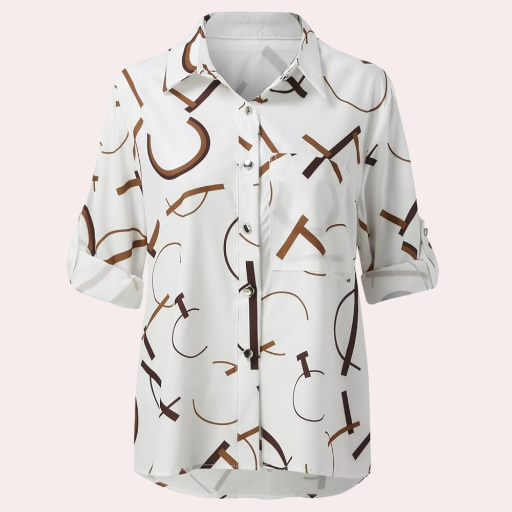Alexandra™ Damen Bluse mit grafischen Buchstaben