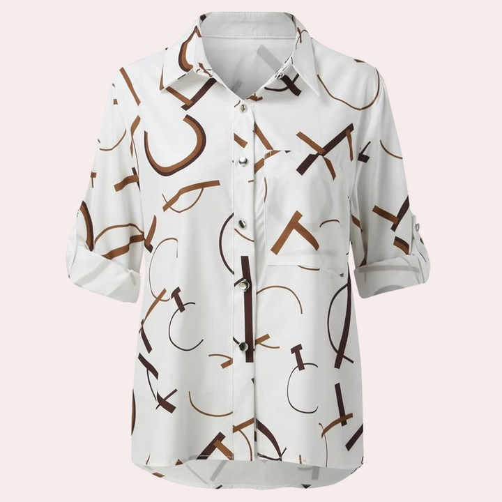 Alexandra™ Damen Bluse mit grafischen Buchstaben