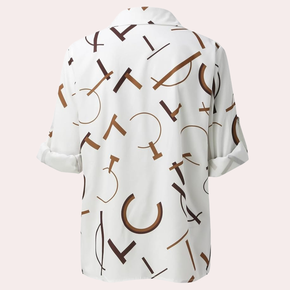 Alexandra™ Damen Bluse mit grafischen Buchstaben