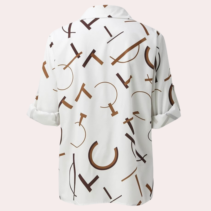 Alexandra™ Damen Bluse mit grafischen Buchstaben