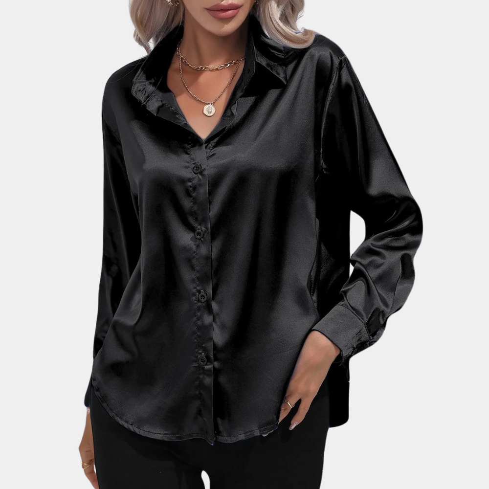 Jennifer™ Damen Satinbluse