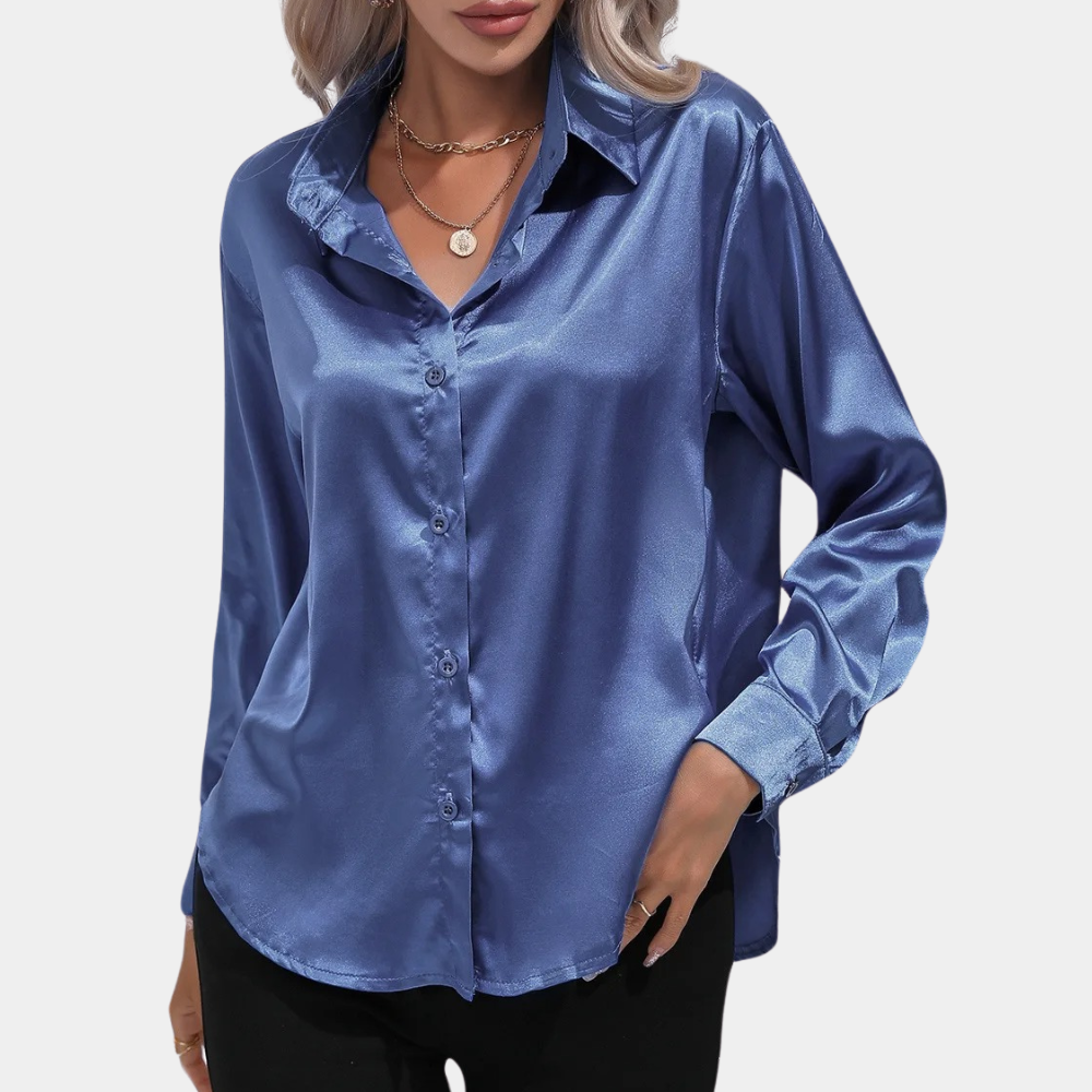 Jennifer™ Damen Satinbluse