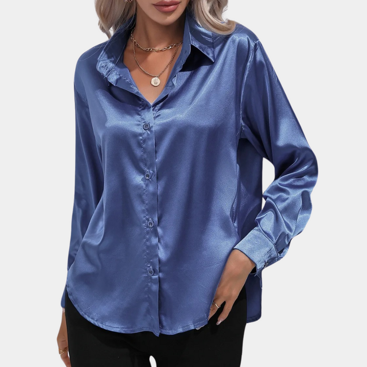 Jennifer™ Damen Satinbluse