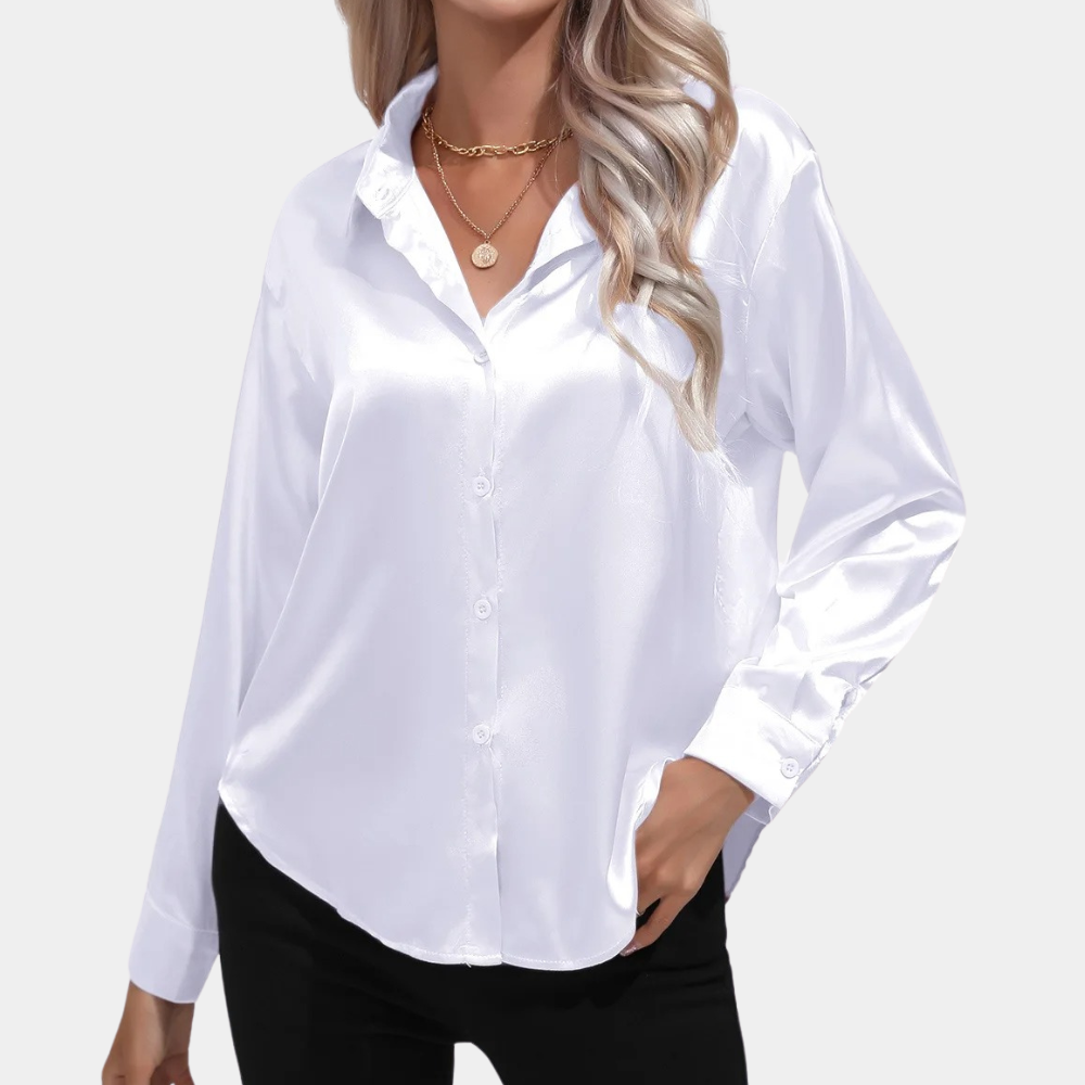Jennifer™ Damen Satinbluse