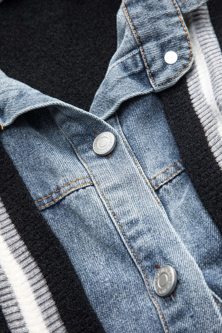 Nova | Denim Hemd und Strick-Cardigan in Einem – Vielseitigkeit trifft Stil