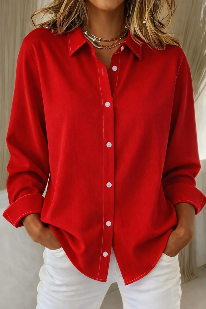 Eliana | Damen Minimalistische Statement Bluse