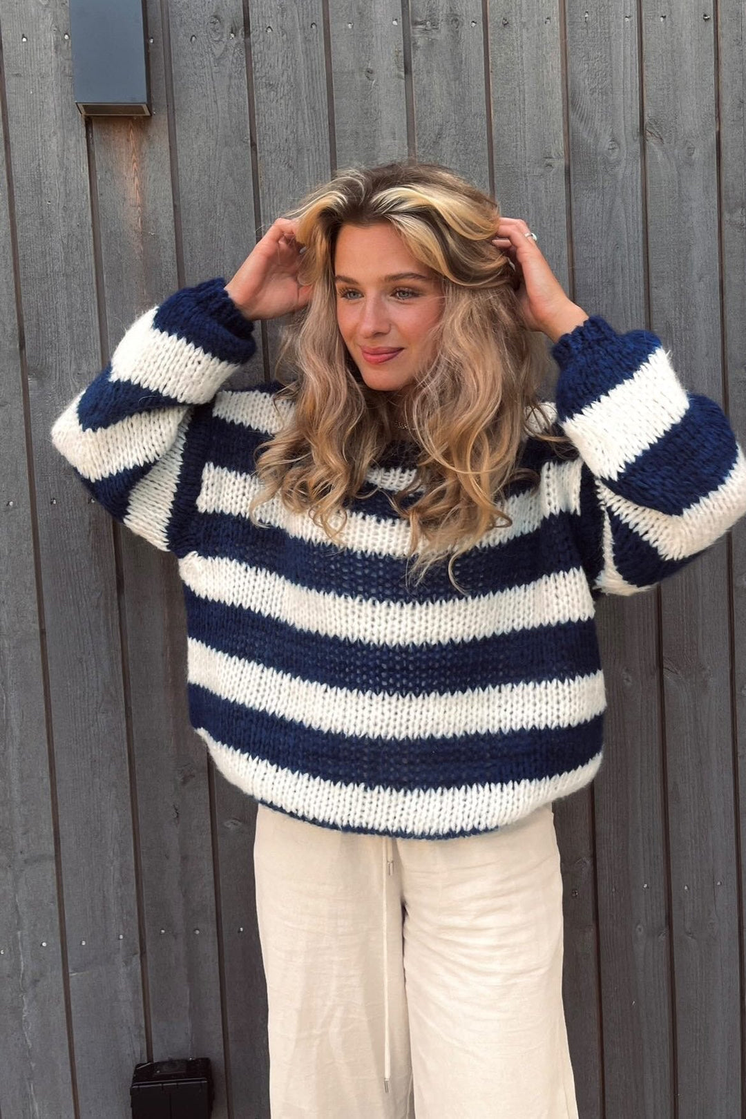 Livia | Gebreide sweater met strepen