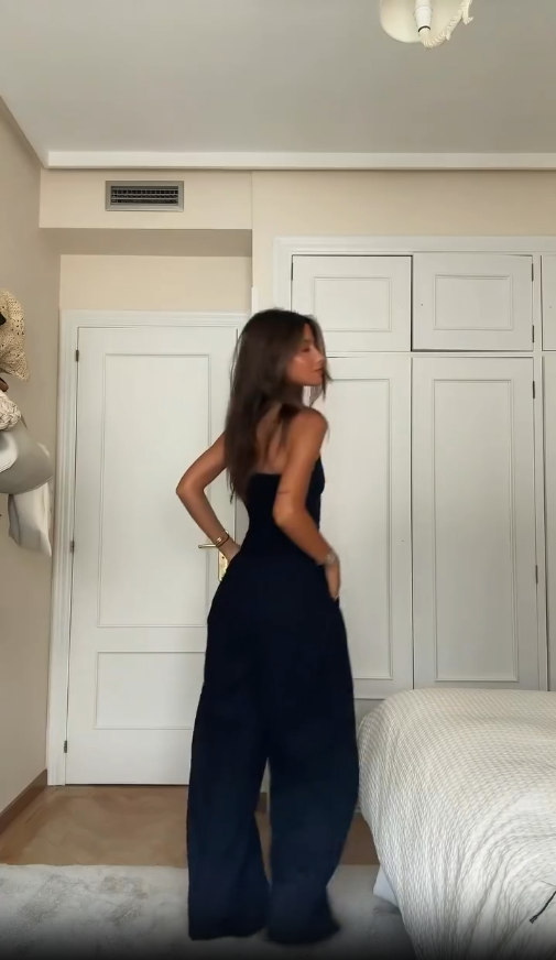 Amara™ Elegante strapless jumpsuit