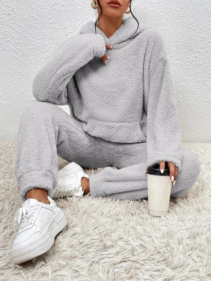 Evi™ Dames Teddy Fleece Loungewear Set