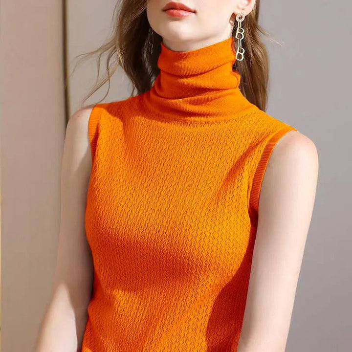 Diede™ Elegantes Ärmelloses Rollkragen-Top