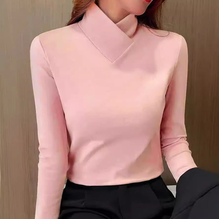 Veerle™ Elegantes Top mit asymmetrischem Kragen