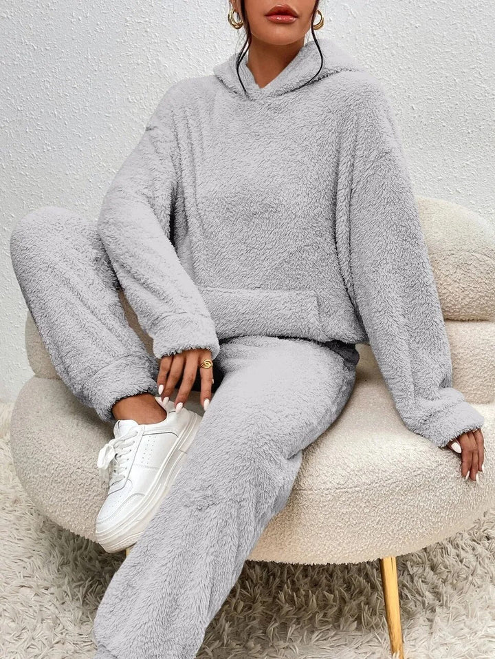 Evi™ Dames Teddy Fleece Loungewear Set