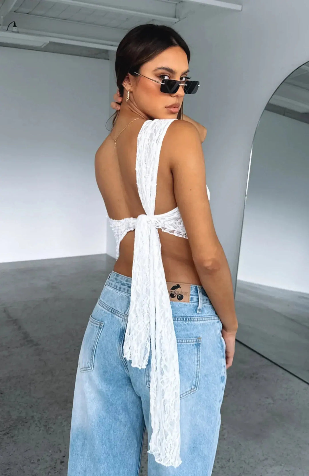 Luise | Kanttop met rugdetails