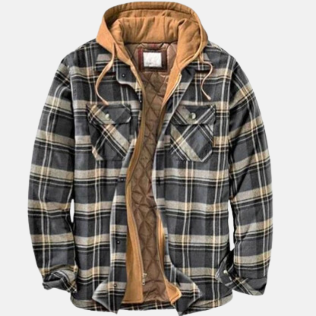 Jonah | Herren Gepolstertes Flanell-Hemdjacke