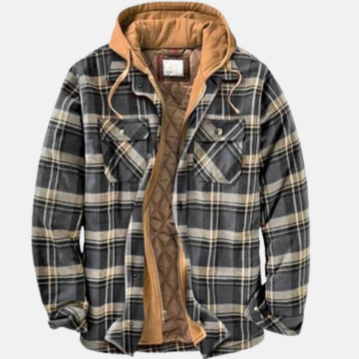 Jonah | Herren Gepolstertes Flanell-Hemdjacke