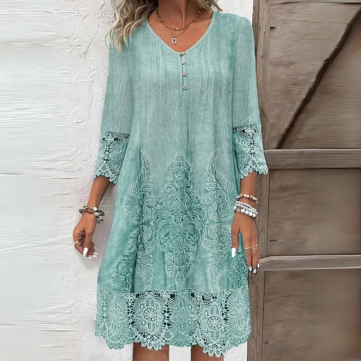 Courtney | Damen Vintage Shiftkleid mit Spitzenbesatz