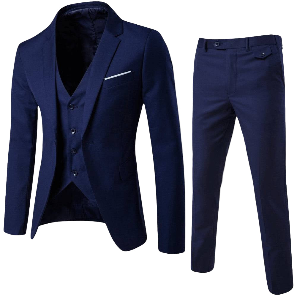 Franklin| Herren Dreiteiliger Slim-Fit-Hochzeitsanzug