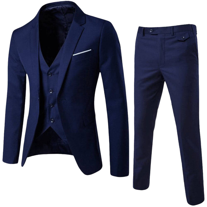 Franklin| Herren Dreiteiliger Slim-Fit-Hochzeitsanzug