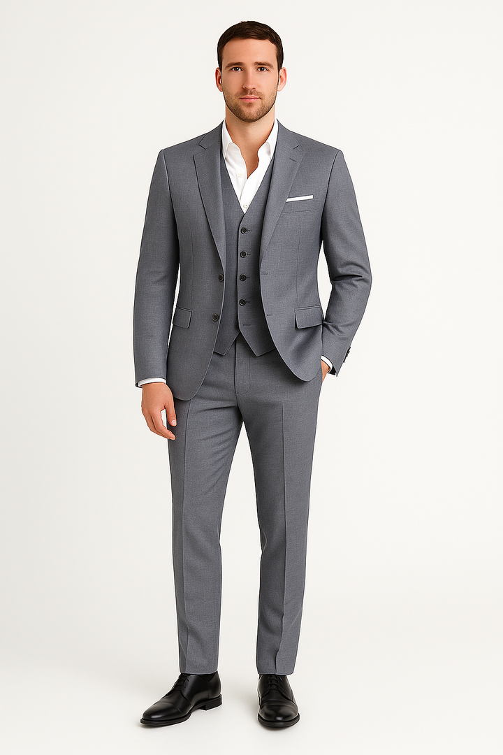 Franklin| Herren Dreiteiliger Slim-Fit-Hochzeitsanzug